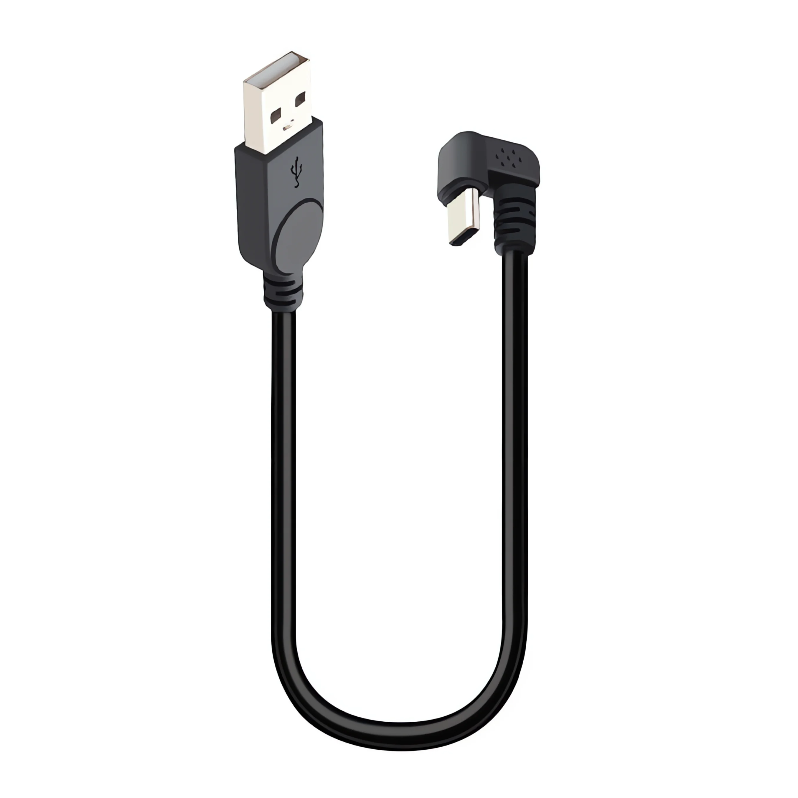 0.3M U-Shape USB C Short Cable 180 Degree Angle USB 2.0 A To Type-C Data Sync Charging Cord for Android Phone Tablet