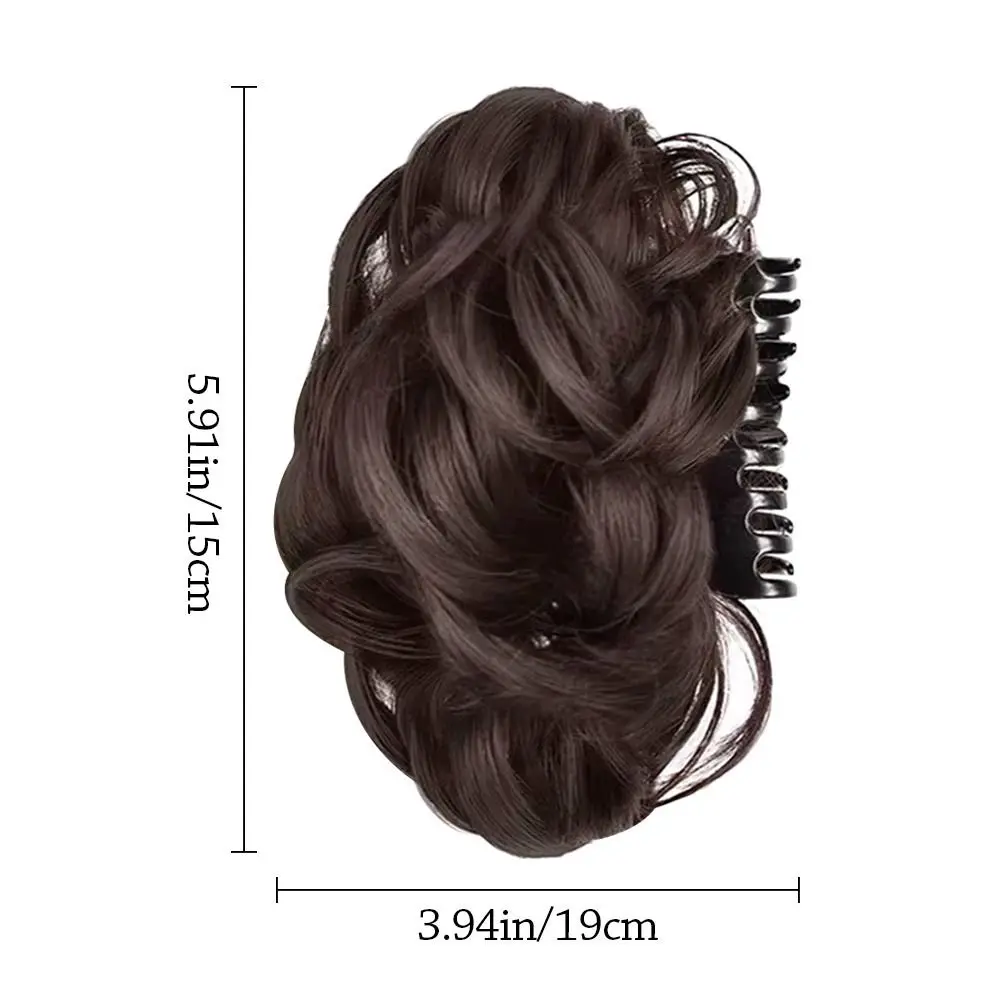 أدوات الشعر الاصطناعية كعكة الشعر مخلب كليب نابض بالحياة قطعة تصفيف شعر مستعار مشبك شعر رقيق للنساء