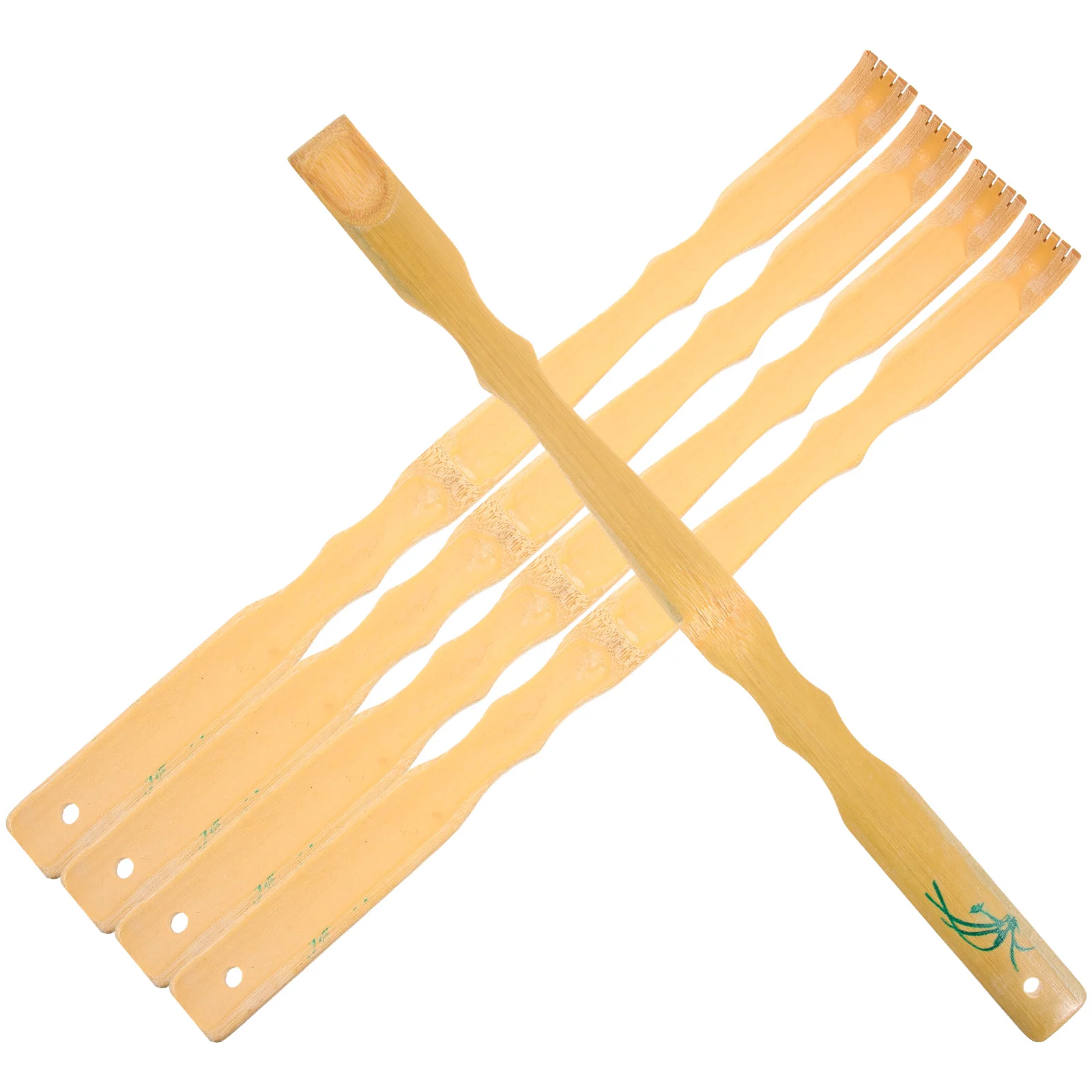 

5pcs Tickling Scratchers Adults Itching Relief Tool Bamboo Skin Stick Back Scratchers Old People Portable Massager