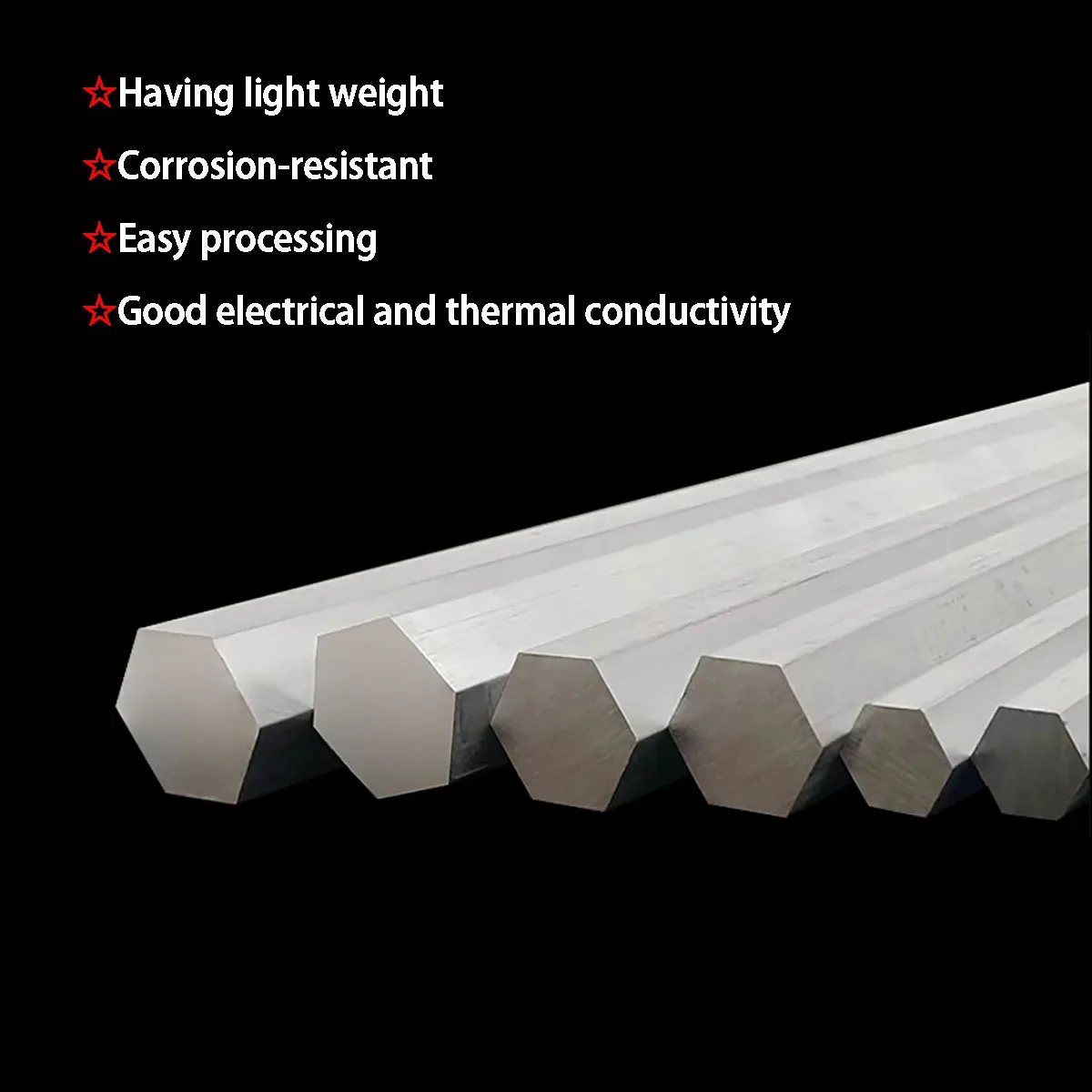6061 Aluminum Hexagonal Bar Opposite Hexagonal Bar 8/ 10 /12 /15/ 16/ 17/ 18 - 40 50 60mm DIY Material Arbitrary Cutting