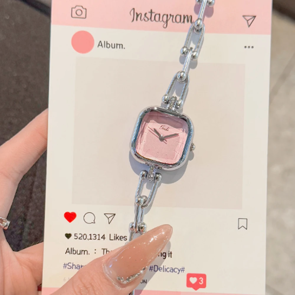 Fashion temperament minimalist luxury small square chain with quartz women's watch