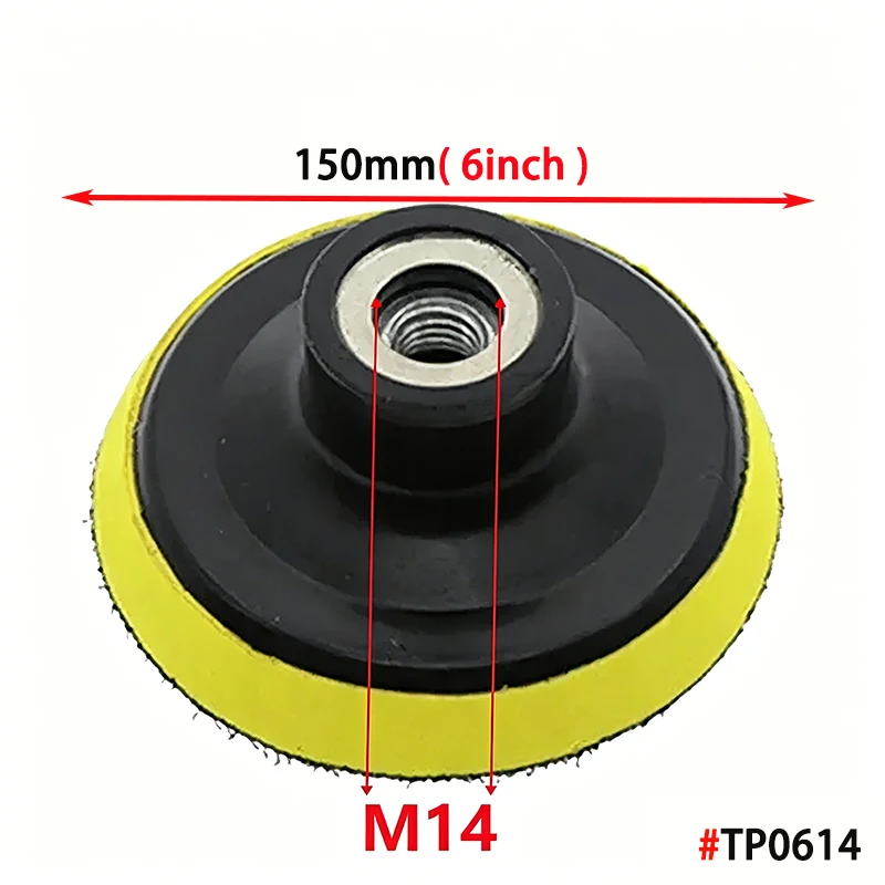 3/4/5/6/7 Zoll Schleifscheiben-Trägerplatte M10 M14 Gewinde Polierpad Klett-Schleifpad für Winkelschleifer Autopolierer – Detail 12