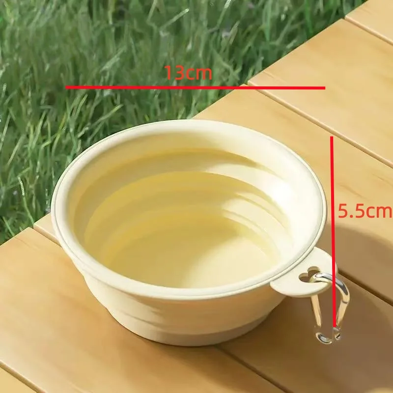 Foldable Pet Bowl, Portable Travel Water Bowl, Outdoor Drinking Feeding Basin for Dogs and Cats view 3