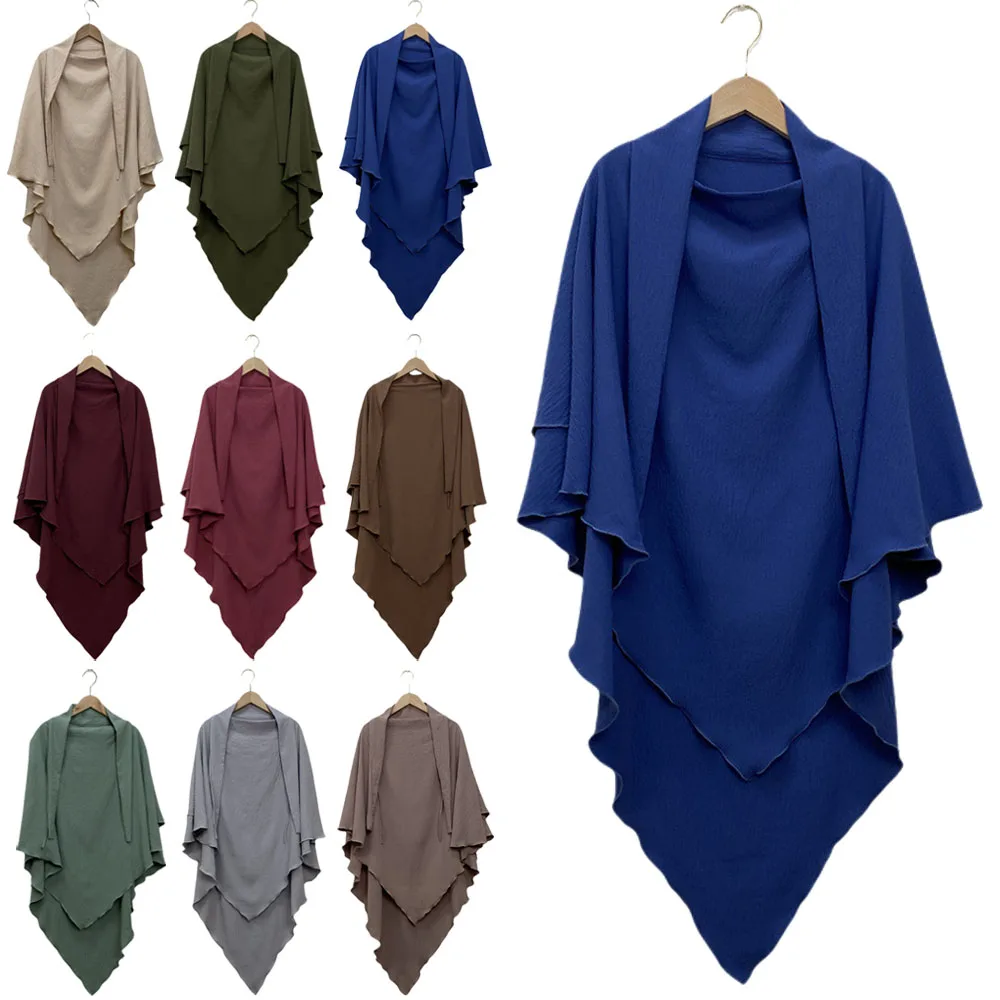 

Ramadan Muslim Khimar Hijab Abaya Hooded Eid Prayer Garment Niqab Long Khimar Veil Clothes Arab Islam Tops Headdress Middle East