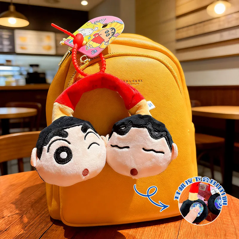 Kawaii Crayon Shin-Chan Anime Hobby Nohara Shiro Cartoon Stof Creatieve Pluche Sleutelhanger Schooltas Hanger Verjaardagscadeau