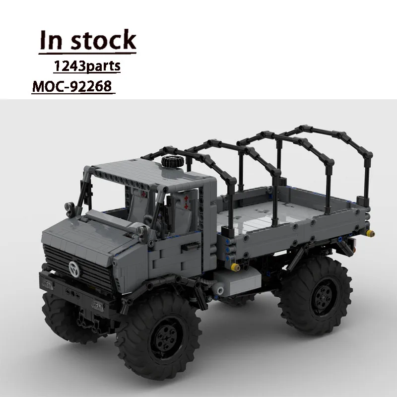 MOC-92268 City Classic Cargo Military Transport Truck Building Block Model 1243 Pieces Boys' and Children's Birthday Toy Gift