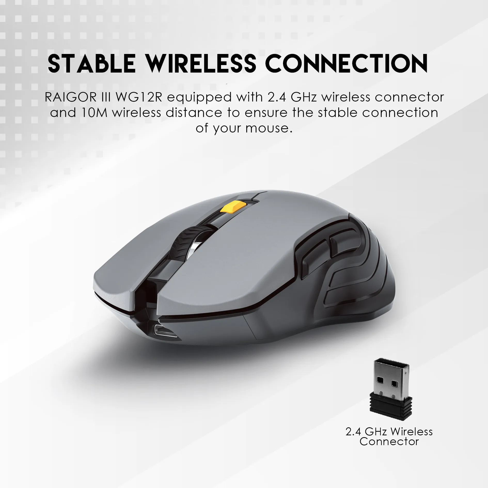 FANTECH RAIGOR III WG12/WG12R/WG12RS Wireless Optical Gaming Mouse 2.4GHz Long Battery Ergonomic Design for PC Laptop Gamer