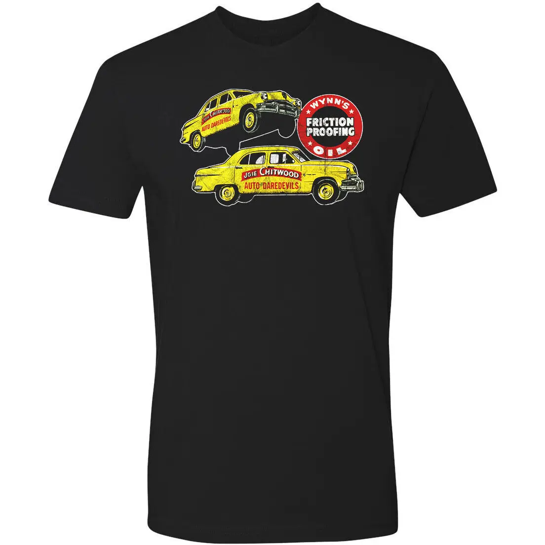 Men's T-shirt 100% Cotton Hot Rod Wynns Racing Oil Joie Chitwood Stunt Driver