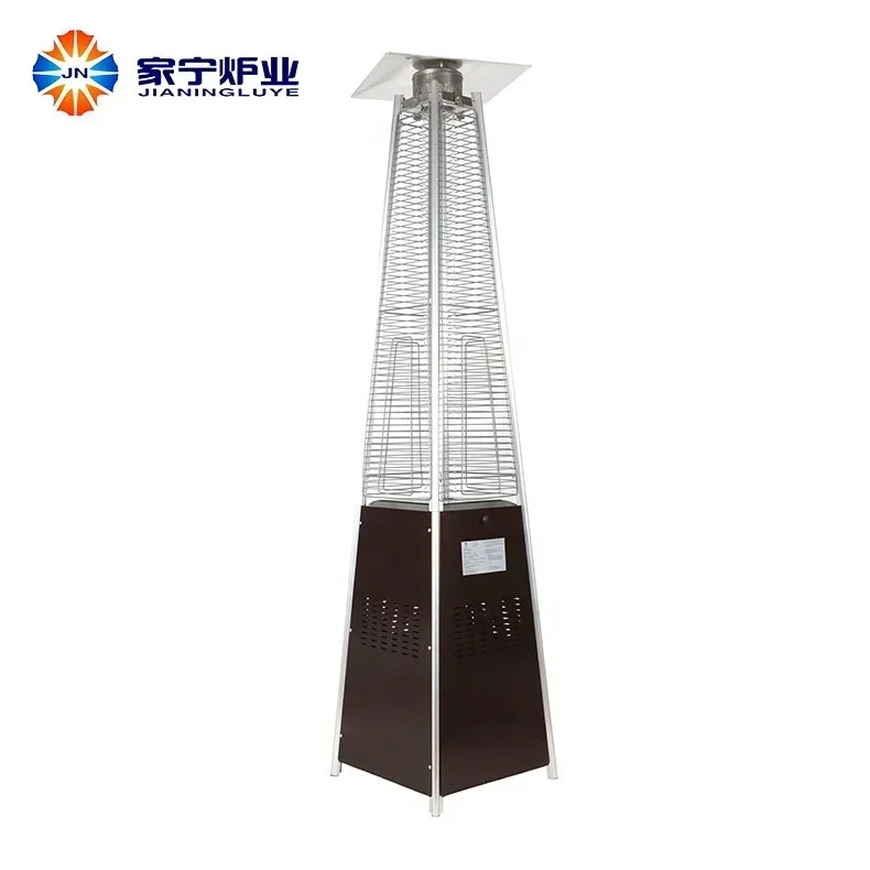 Factory Supplier Butane Stainless Steel Tower Pyramid Gas Flame Patio Heater