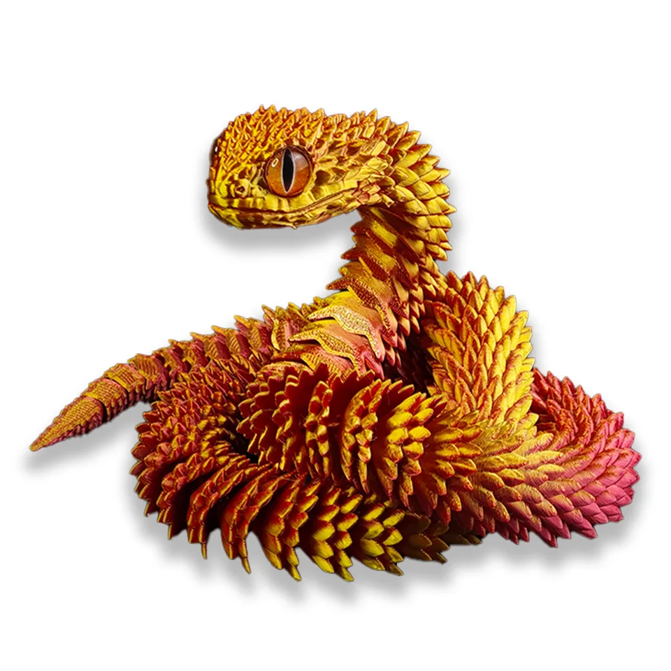 30cm 3D Printed Snake Toys Funny Printed Animals Snake Christmas New Year Craft Ornament Simulation Animal Home Desktop Ornament, image 15