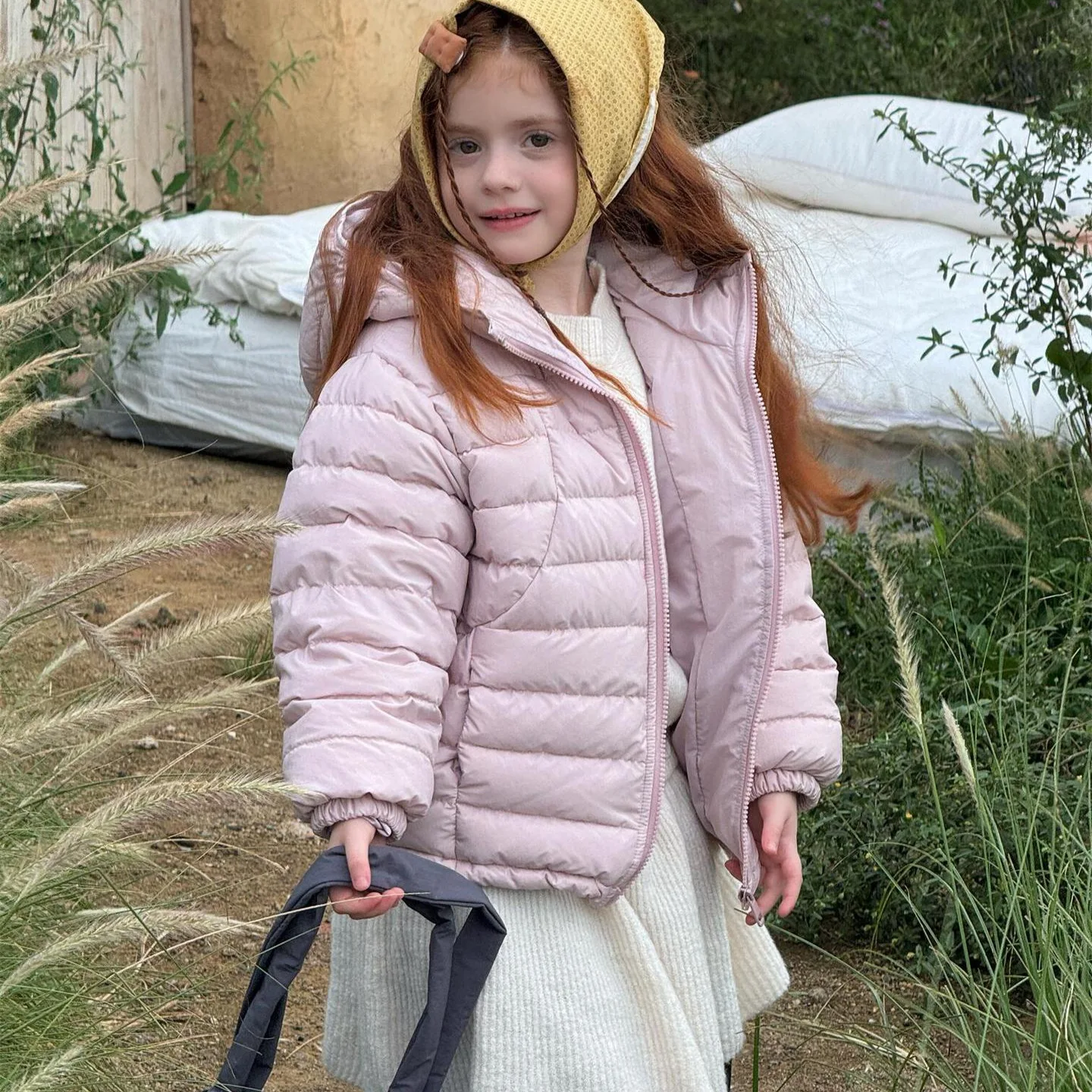 

Korean Kids Clothing 2025 Winter New Girls Coat Short Kids Down Jacket Casual 90 White Duck Down Jacket Boutique Clothing