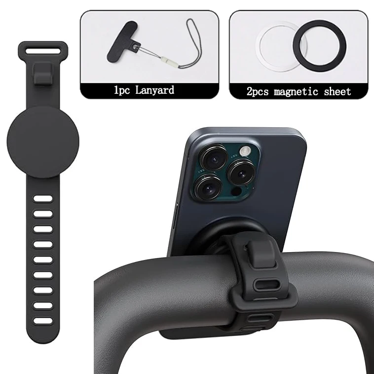 

Магнитный кронштейн на присоске MagSafe, держатель для мобильного телефона, ремешок на запястье 360° ° Вращающееся крепление для iPhone для занятий спортом и фитнесом