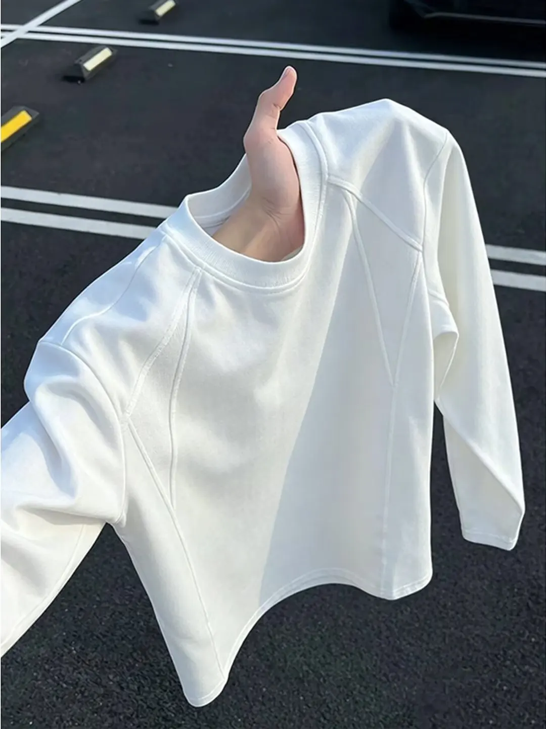 American Style Streetwear Long Sleeve T-Shirt Unisex Cotton round Neck Sweatshirt Base Layer Shirt Fall Season Mamba Cotton