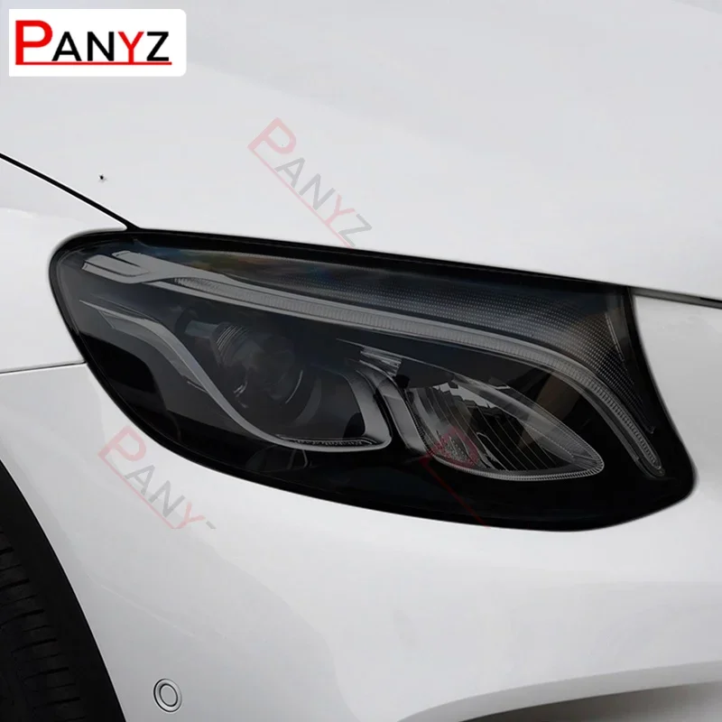 Car Headlight Protective Film Headlamp Taillight Transparent Black TPU Sticker For Mercedes Benz GLC Class SUV X253 Accessories