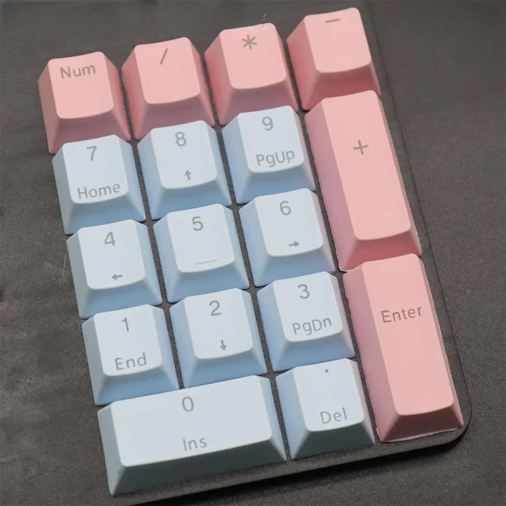 

17-Key PBT Digital Keycaps -MX Stem Closed character & Pervious to light for Mechanical Keyboards
