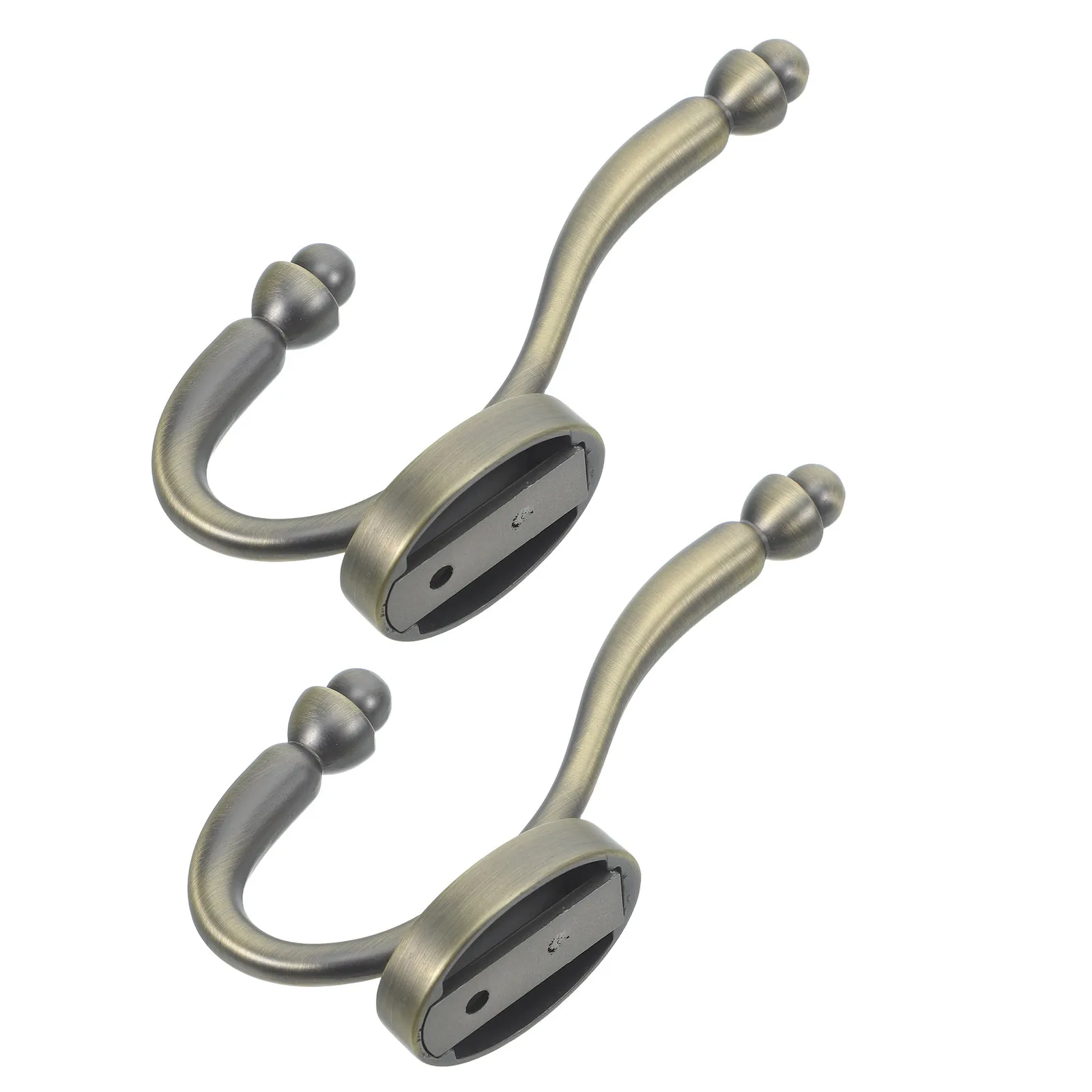 2Pcs Aluminum Alloy Clothes Hooks Heavy Duty Wall Mounted Coat Hanger Over Door Hooks for Wardrobe Bathroom Towel Hanging Closet view 4