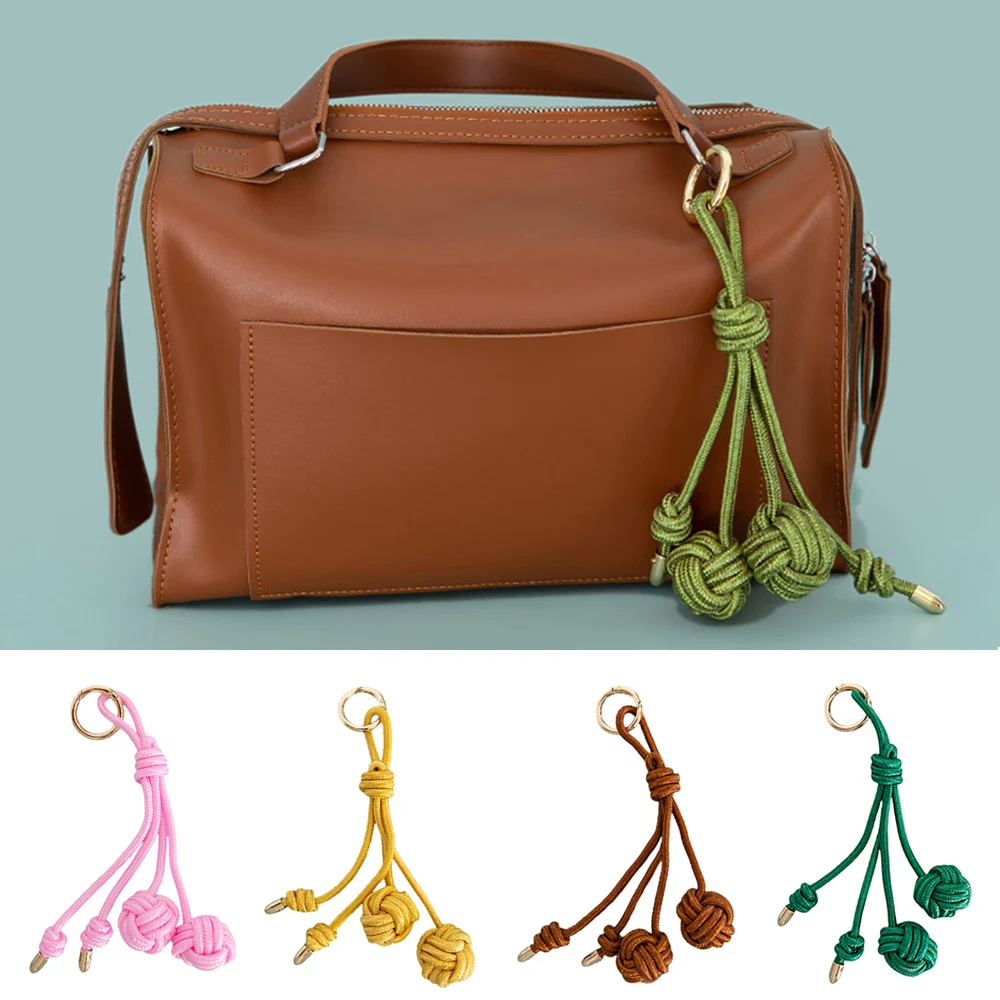 New Fashion Colors Ball Rope Keychain Women\'s Bag Pendant Phone Accessories Bag Charm Chain Hand Woven Rope Volleyball Key Chain