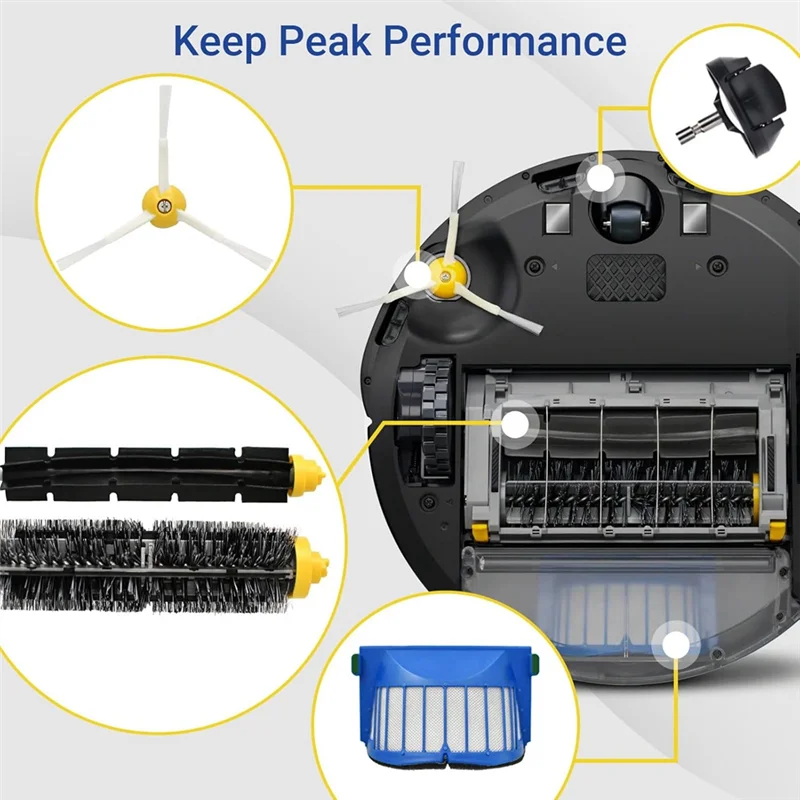 قطع غيار AFOURT لسلسلة Irobot Roomba 600 692 675 677 671 694 614 691 670 615 676 639 621 679 أجزاء المكنسة الروبوتية #2