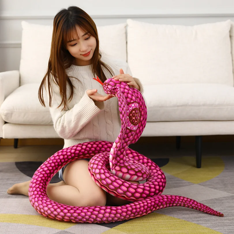 New Cross border Simulated Snake Doll Plush Toy Giant Snake Zoo Gift Doll