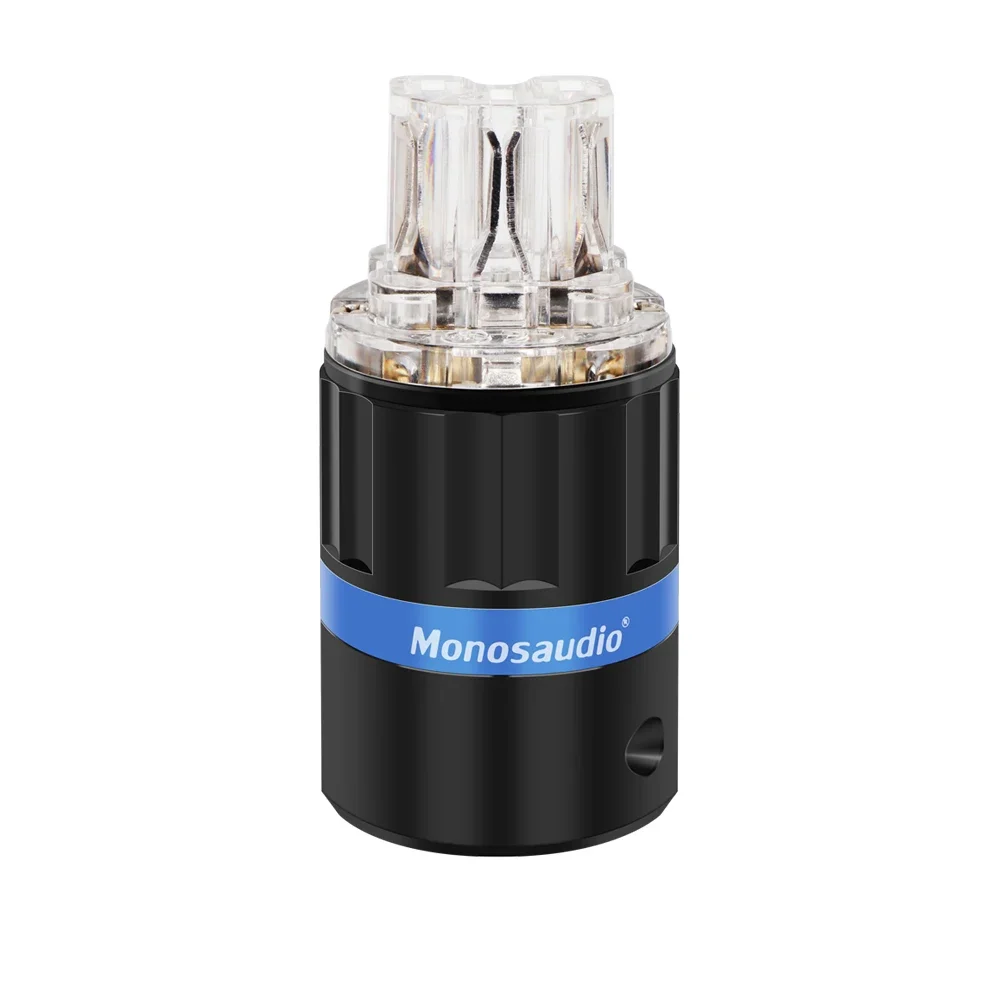 Monosaudio E105G/F105G Pure Copper European Power Plug connector Audio Schuko Plug Adapter For DIY Power Cable