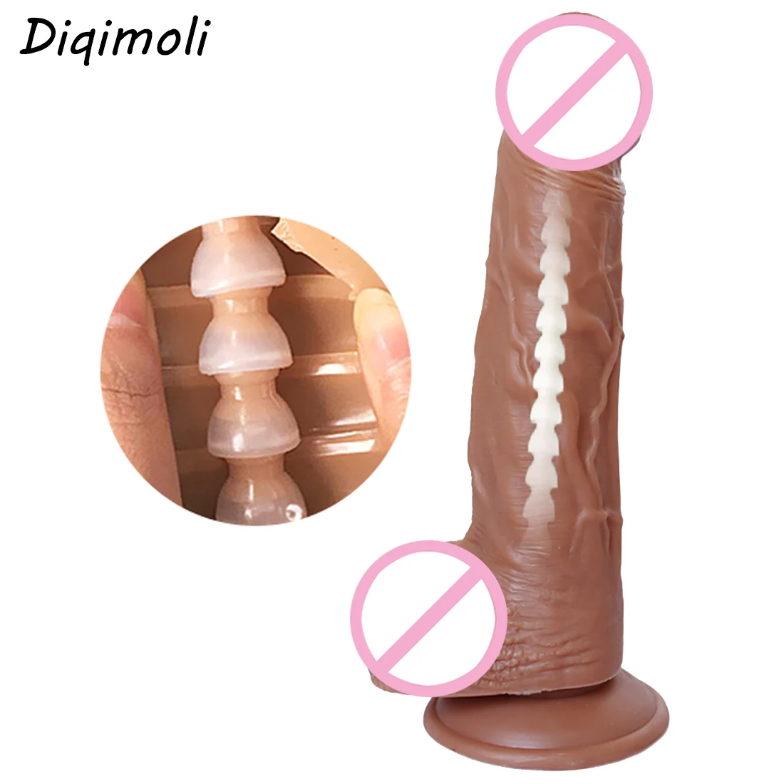 Huge Realistic Keel Dildos with Suction Cup Soft Skin Feeling Penis Thick Phallus Anal Plug Dick Sex Toys for Women Masturbation