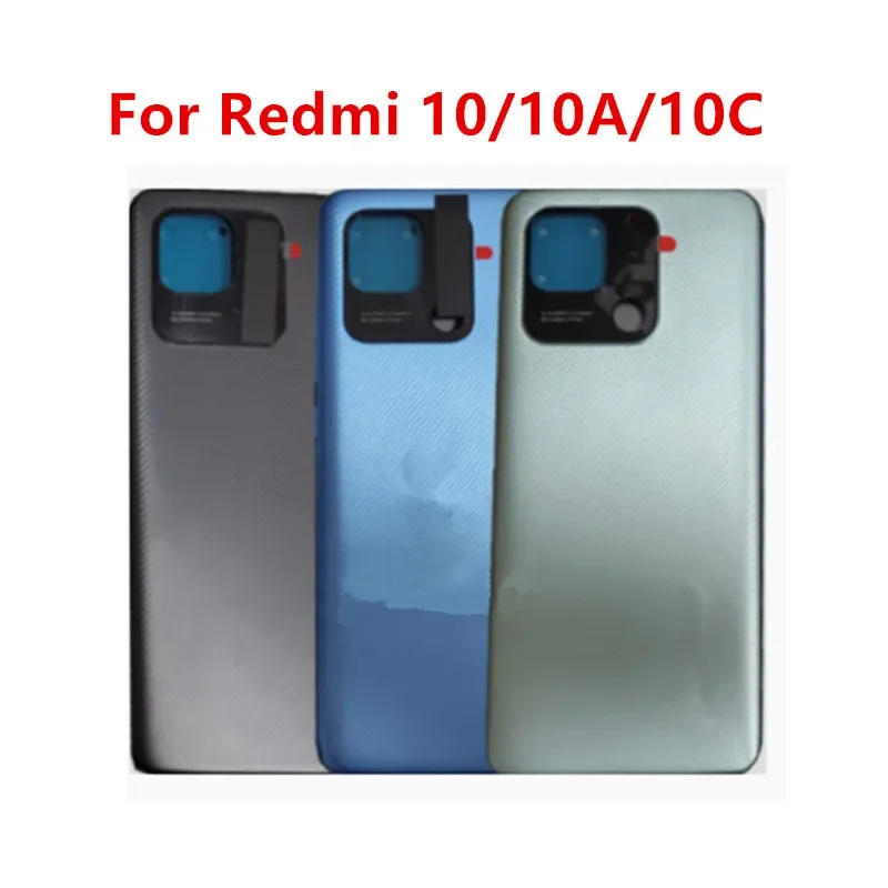 

Redmi10C Housing For Xiaomi Redmi 10 10A 10C Plastic Battery Back Cover Repair Replace Door Rear Case + Logo