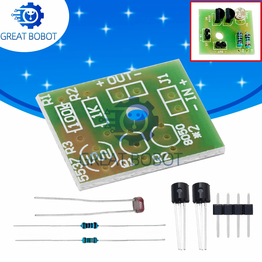 BS DIY Light Control Sensor Switch Kit: Photosensitive Induction Suite for Electronic Training (Integrated Circuit)