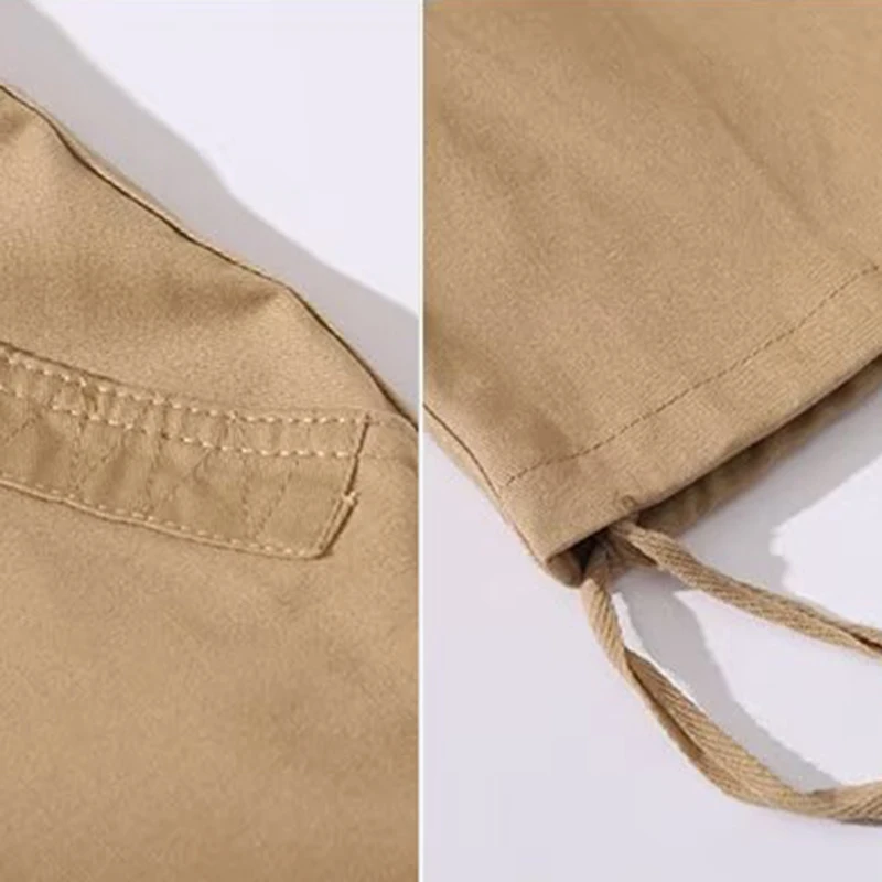 2025 novos homens formais casuais esportes calças de trabalho homens soltos em linha reta elasticidade calças de carga estilo safari moda versátil