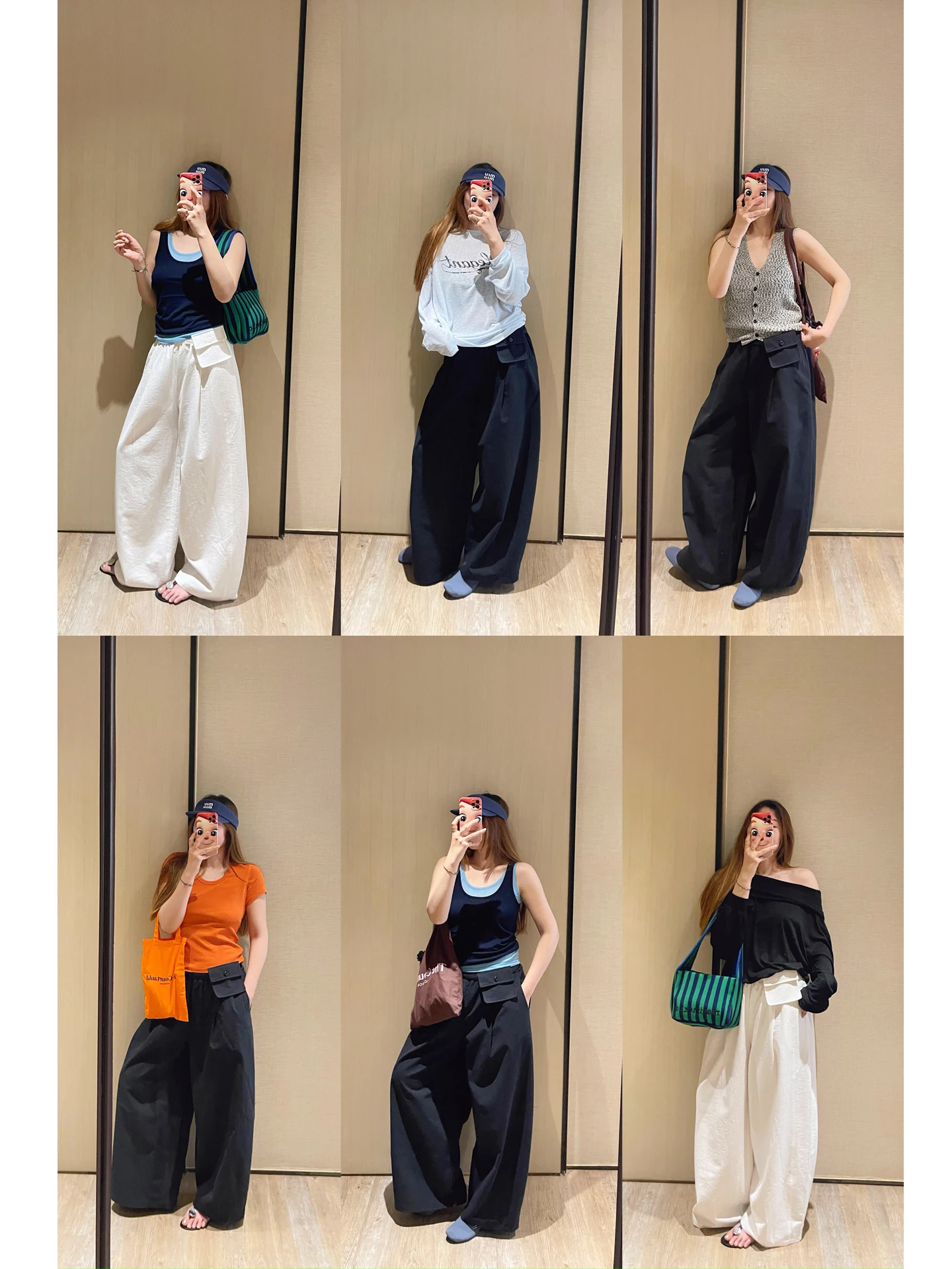 

Удобные брюки KOGIRL с эластичным поясом, свободного кроя, для коррекции фигуры, повседневные, длинные, в корейском стиле, с поясной сумкой в комплекте