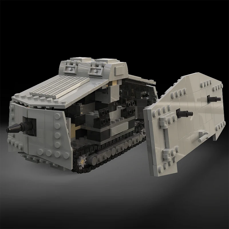 MOC WW1 Germania Militare A7V Carro Armato di Combattimento Building Blocks Set Mark IV Maschio e Nero Carro Armato Pesante Veicolo di Guerra Mattoni Giocattoli Regalo