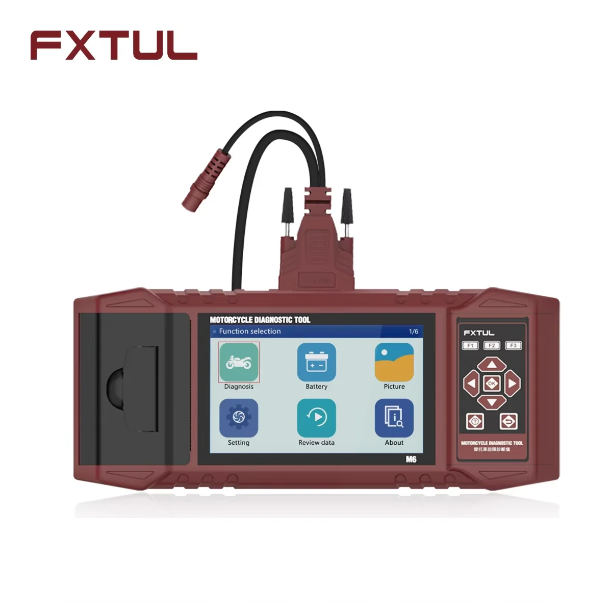 

FXTUL M6 Диагностический сканер для мотоцикла, четкие коды неисправностей, печать данных, диагностический инструмент для мотоцикла