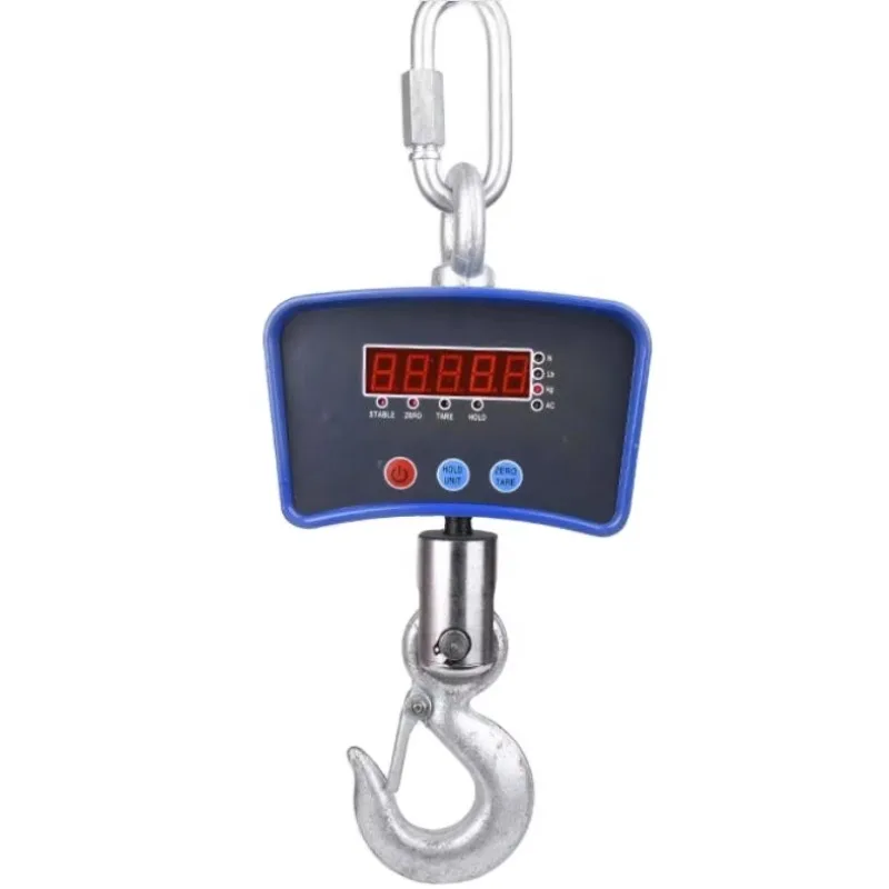 Báscula Electrónica Colgante OCS-YKA de 5t, Gran Capacidad, Rango de Pesaje de 1 a 10 Toneladas, Pantalla Digital LCD LED, Certificación OEM OIML
