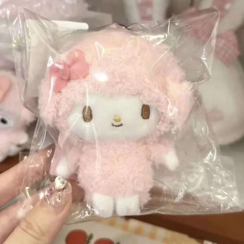 Dulce niña corazón cordero amor hebilla colgante dibujos animados lindo bolso de felpa muñeca colgante para dar un pequeño regalo