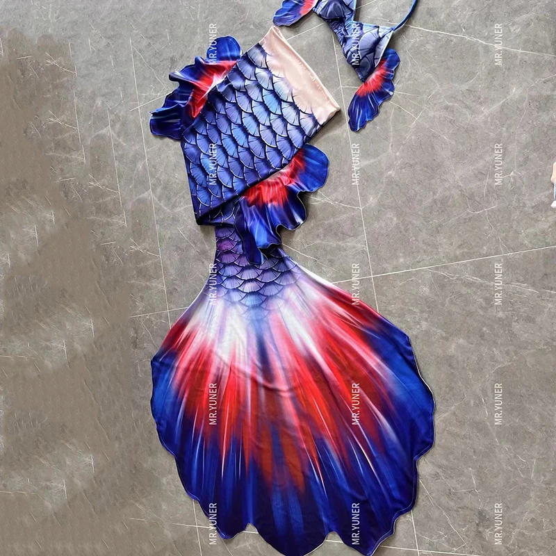 Professional Customized Mermaid Tail Dress Swimsuit Aquarium Role Play Mermaid Simulation Tail Single Webbing Accessory Costume
