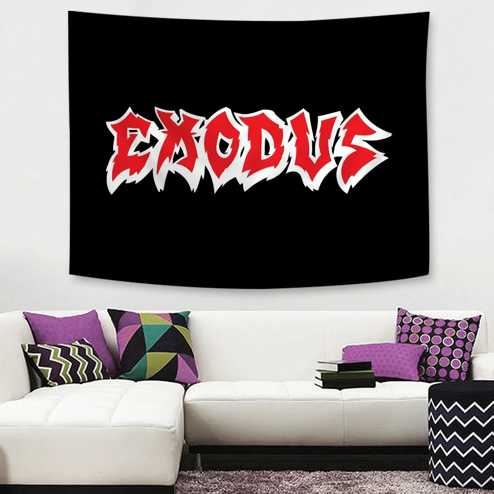 

Тяжелый рок-группа-E-Exoduss, мультяшный гобелен, искусство, научная фантастика, домашний декор для комнаты, настенный домашний декор