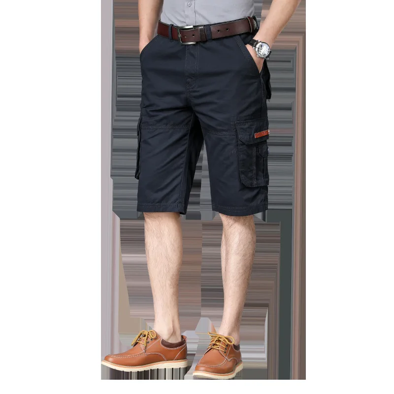 JEEP SPIRIT men shorts spring summer multi-pocket five-point cotton pants loose outdoor leisure sports mountaineering overalls