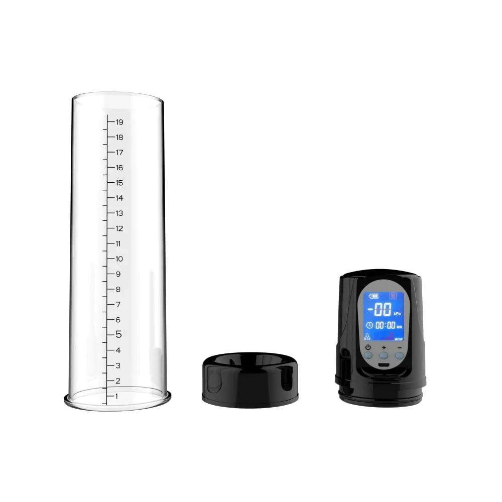 1pc Men'S Growth Pump Powerful Suction Vacuum Pump With Led Screen, Rechargeable Battery, Battery Powered Adjustable Men'S Penis