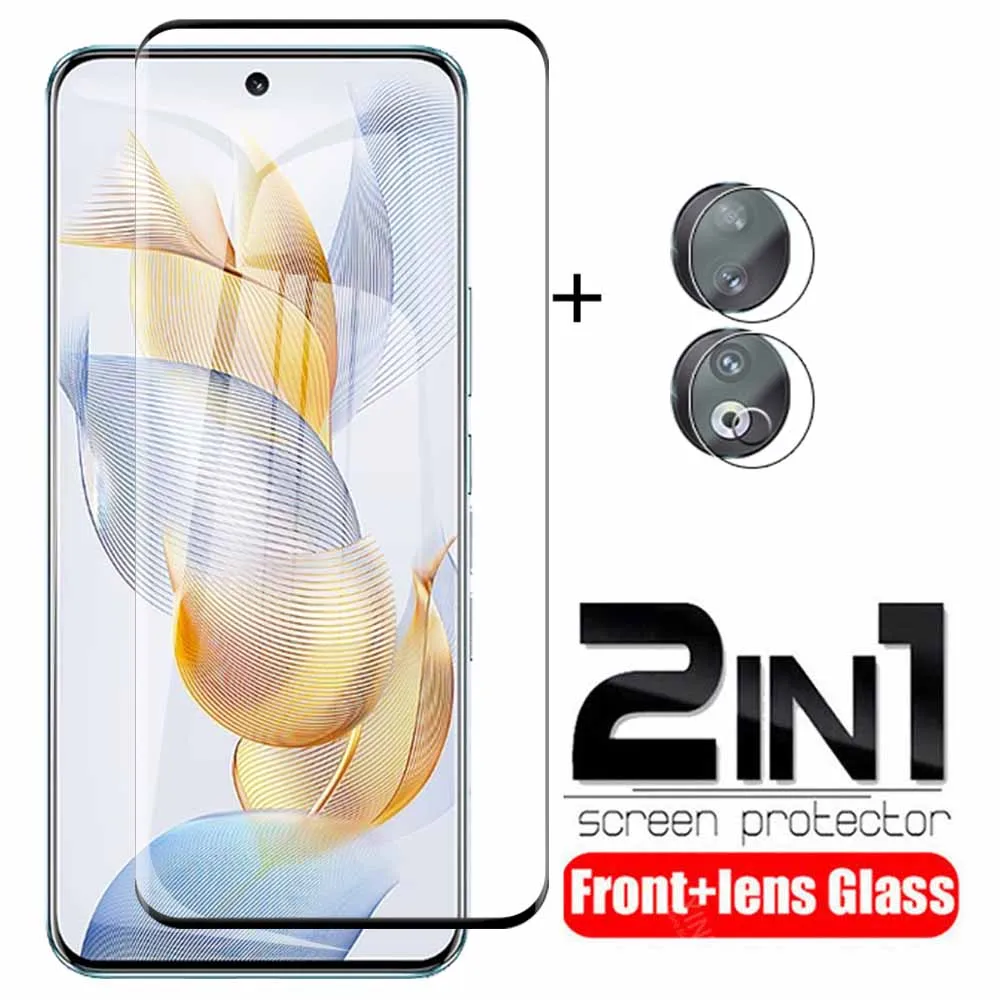 9D Curved Tempered Glass Case For Honor 90 Screen Protector For Honor Honar Honor90 Honer 90 6.7Inch 5G Camera Protective Films