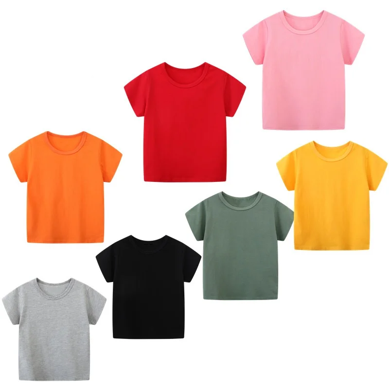 

Jumping Meters 2-7T New Arrival Boys Girls T Shirts For Summer Solid Plain Toddler Kids Tees Baby Tops Clothes