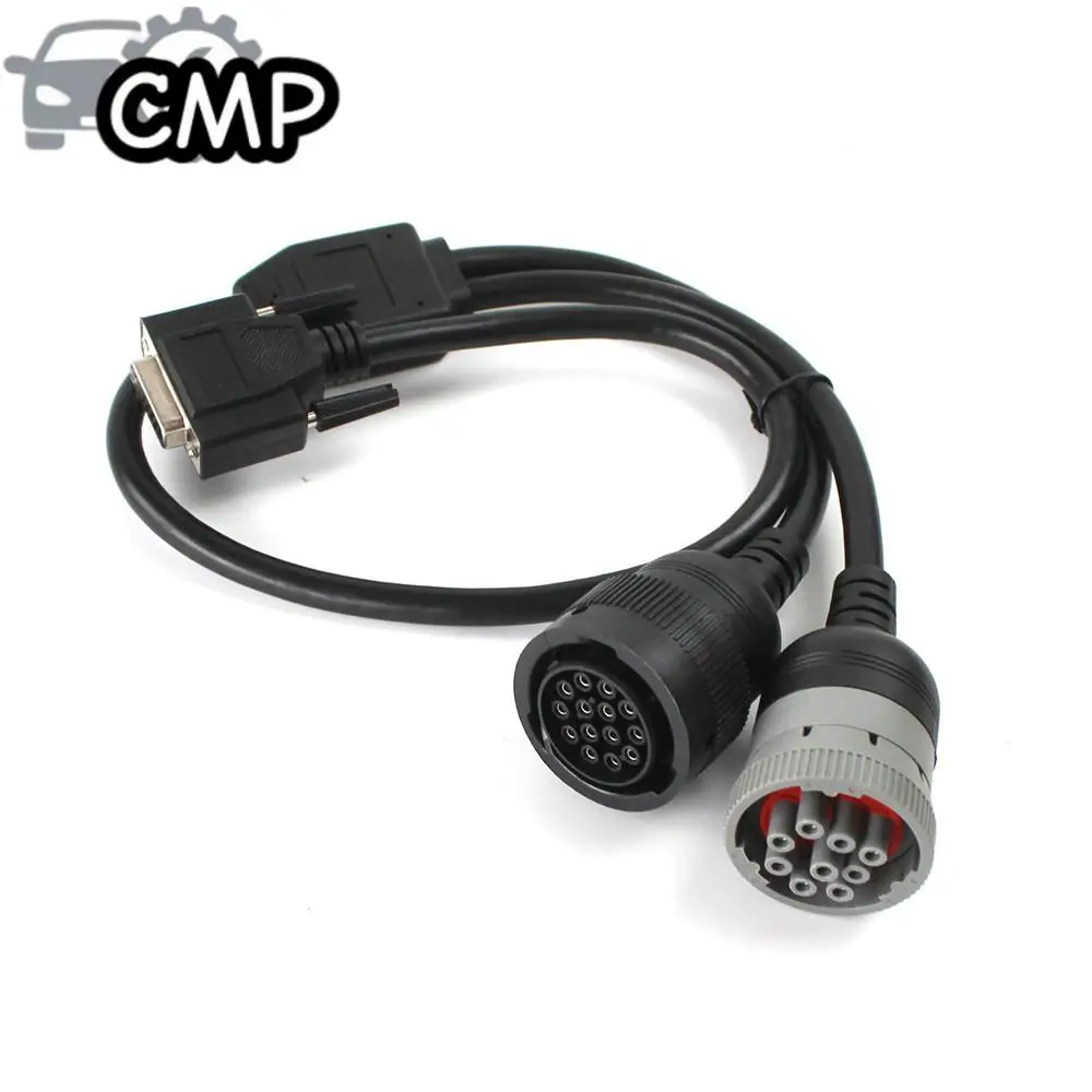 

1pc 9-pin & 14-pin Split Diagnostic Adapter Tool 457-6114 Fits For CAT Excavator ET-3 ET-III Service Y Cable Comm Adapter