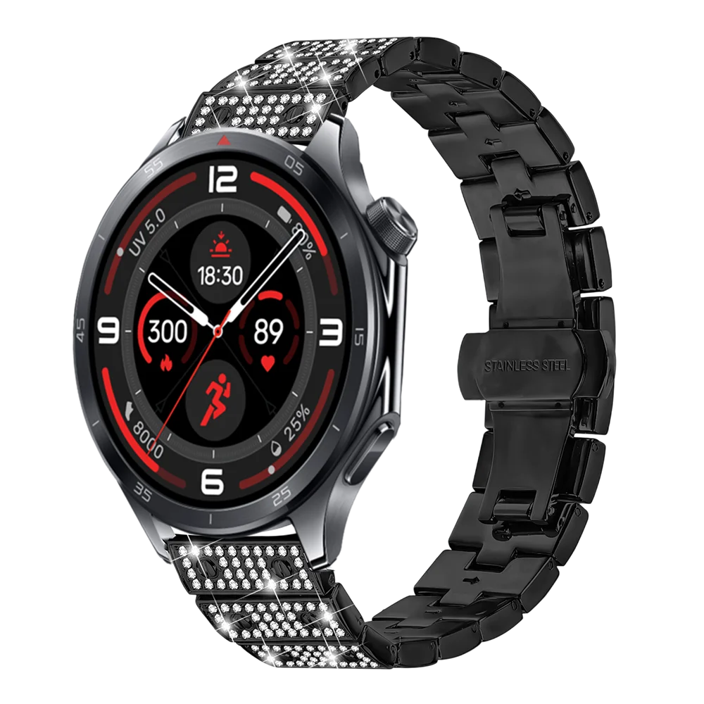 22 مللي متر الماس حزام ل OnePlus 3 2 2R الفولاذ المقاوم للصدأ سوار ل OnePlus 3 2 2R 22 مللي متر فراشة مشبك حزام الملحقات