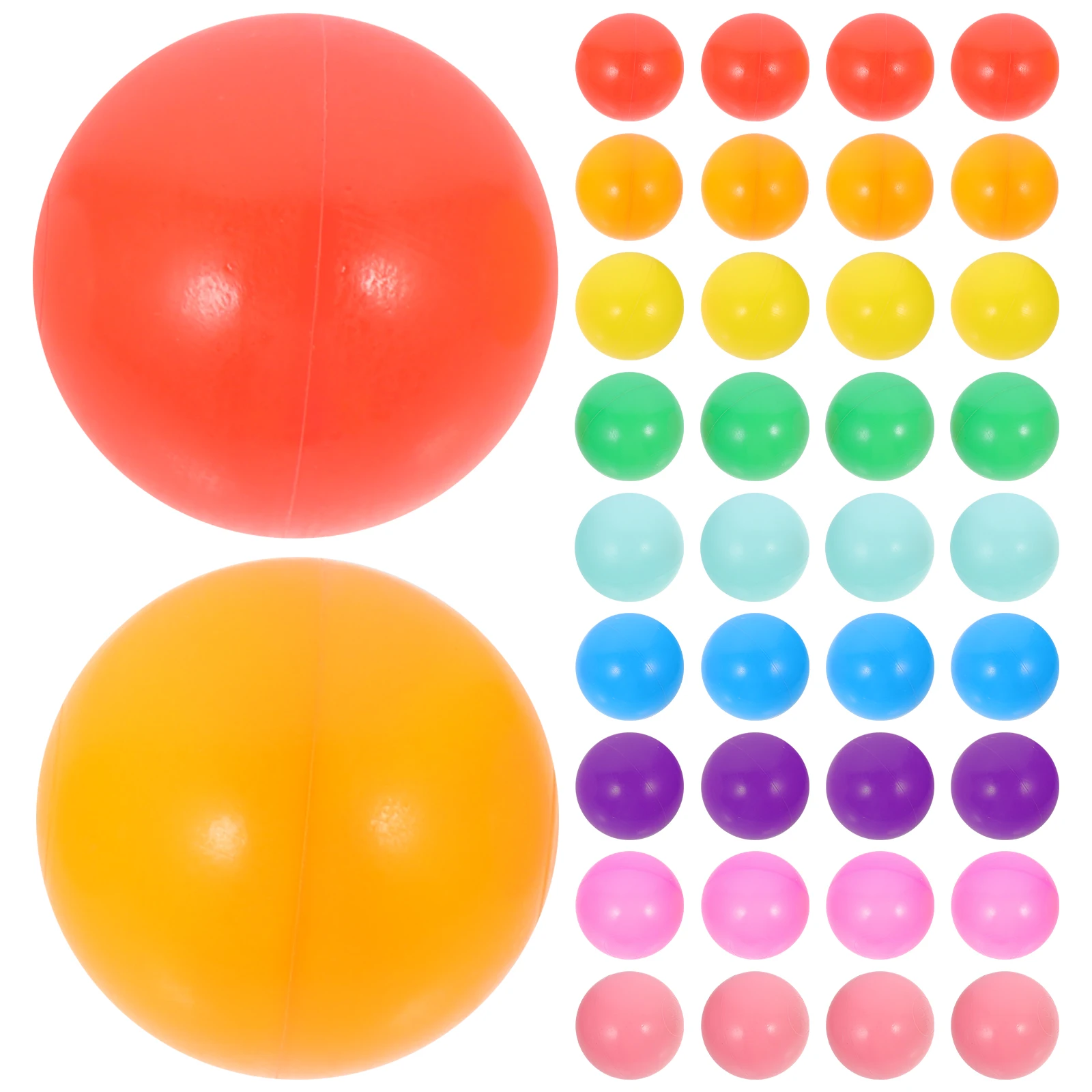 50pcs en plastique pour enfants balles fosses jouets sûr résistant à l'écrasement océan coloré fosses balles petites balles en plastique jeux de plage jouer