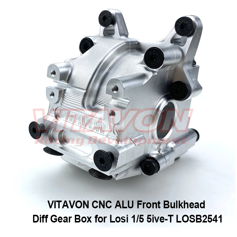 VITAVON CNC ALU Front Bulkhead Diff Gear Box For Losi 1/5 5ive-T LOSB2541