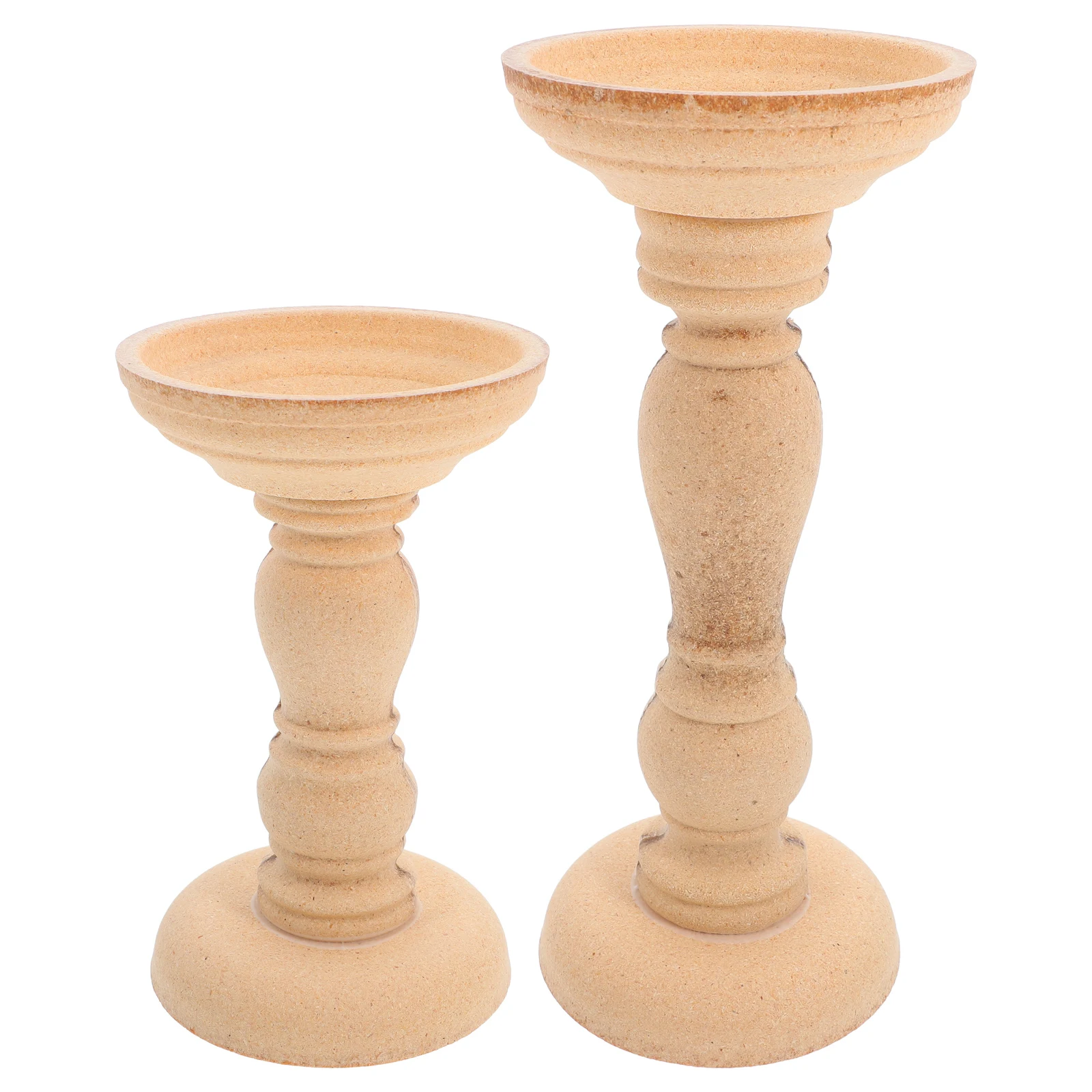 

2pcs Rustic Wooden Holders Vintage Elegant Tea Light Holders Decorative Table Centerpieces Multi-Functional Desktop