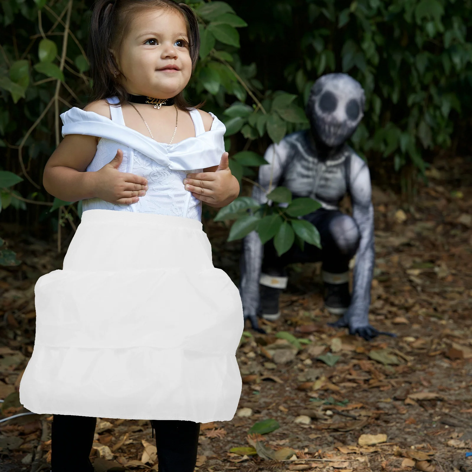 

Girls Petticoat Underskirt Double Layer Lightweight Comfortable Gauze Decorative Short Petticoat for Dresses Skirt