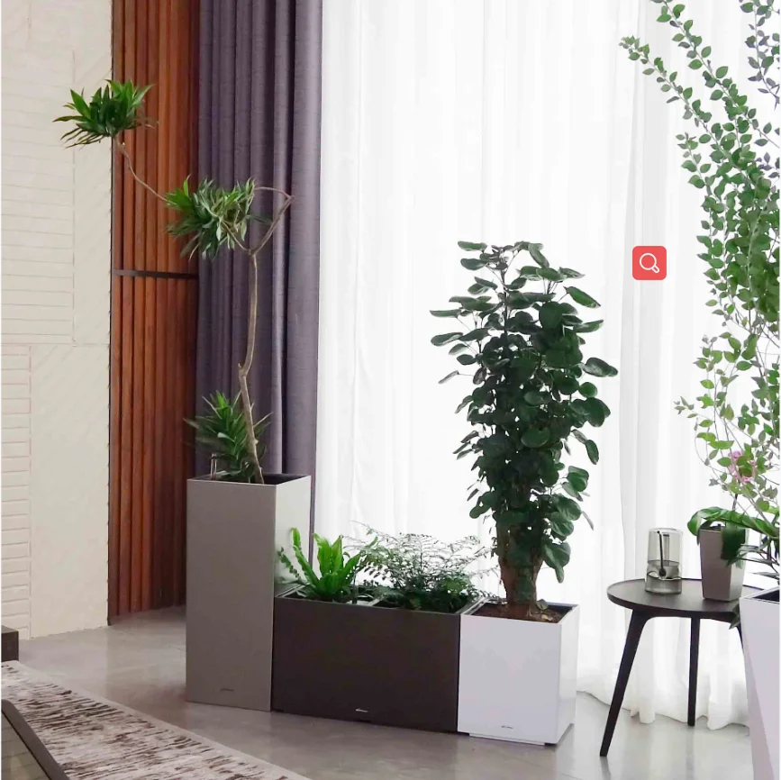 Casa Jardim Modular Plantador Caixas, Auto-rega Plástico, Auto Rega Planta, Vaso de Flores para Escritório, Sala de Estar Piso, GL1