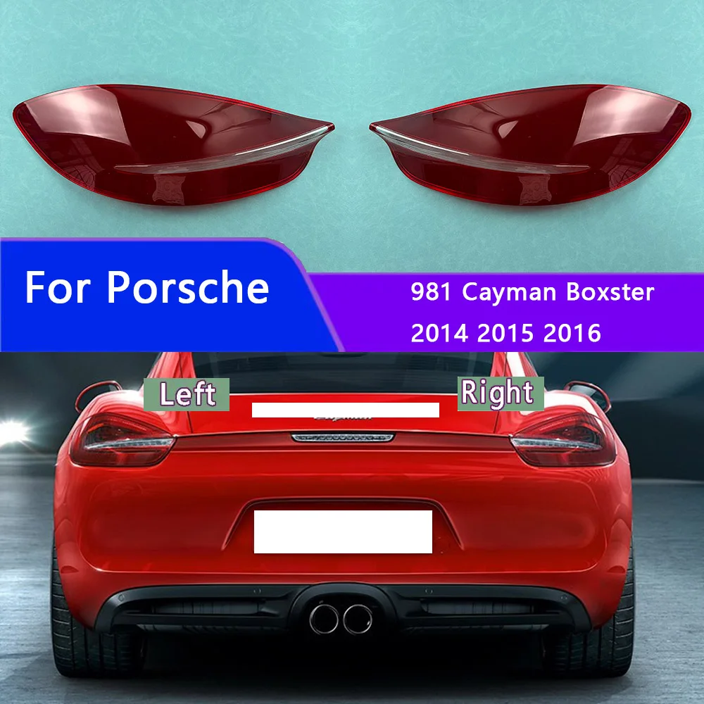 For Porsche 981 Cayman Boxster 2014 ~ 2016 Taillight Shell Headlamp Transparent Lampshade Cover Lens Plexiglass