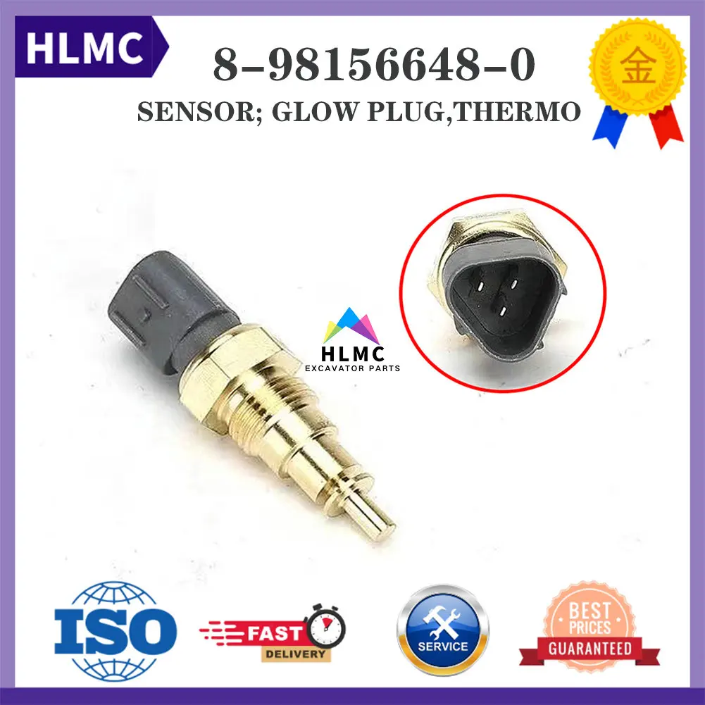 Excavator Parts Water Temperature Sensor 8-98156648-0 For Excavator 4HK1 ZX240 ZX110-3 ZX120-3 ZX200-3 ZX240-3 ZX270-3