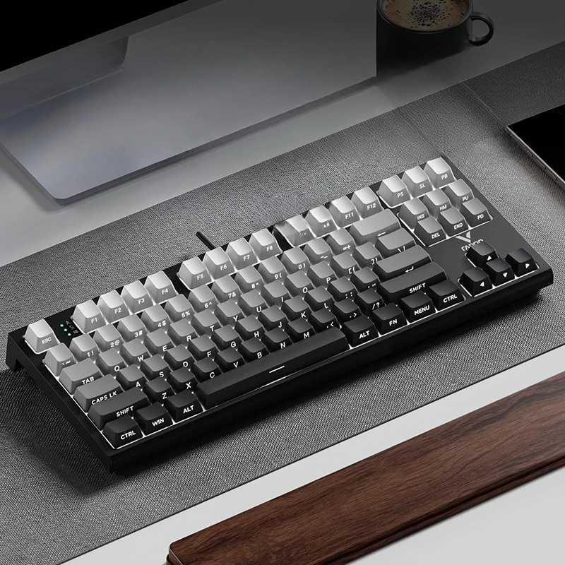 Mechanical keyboard 87 keys wired 104 keys desktop office e-sports low latency tea red axis