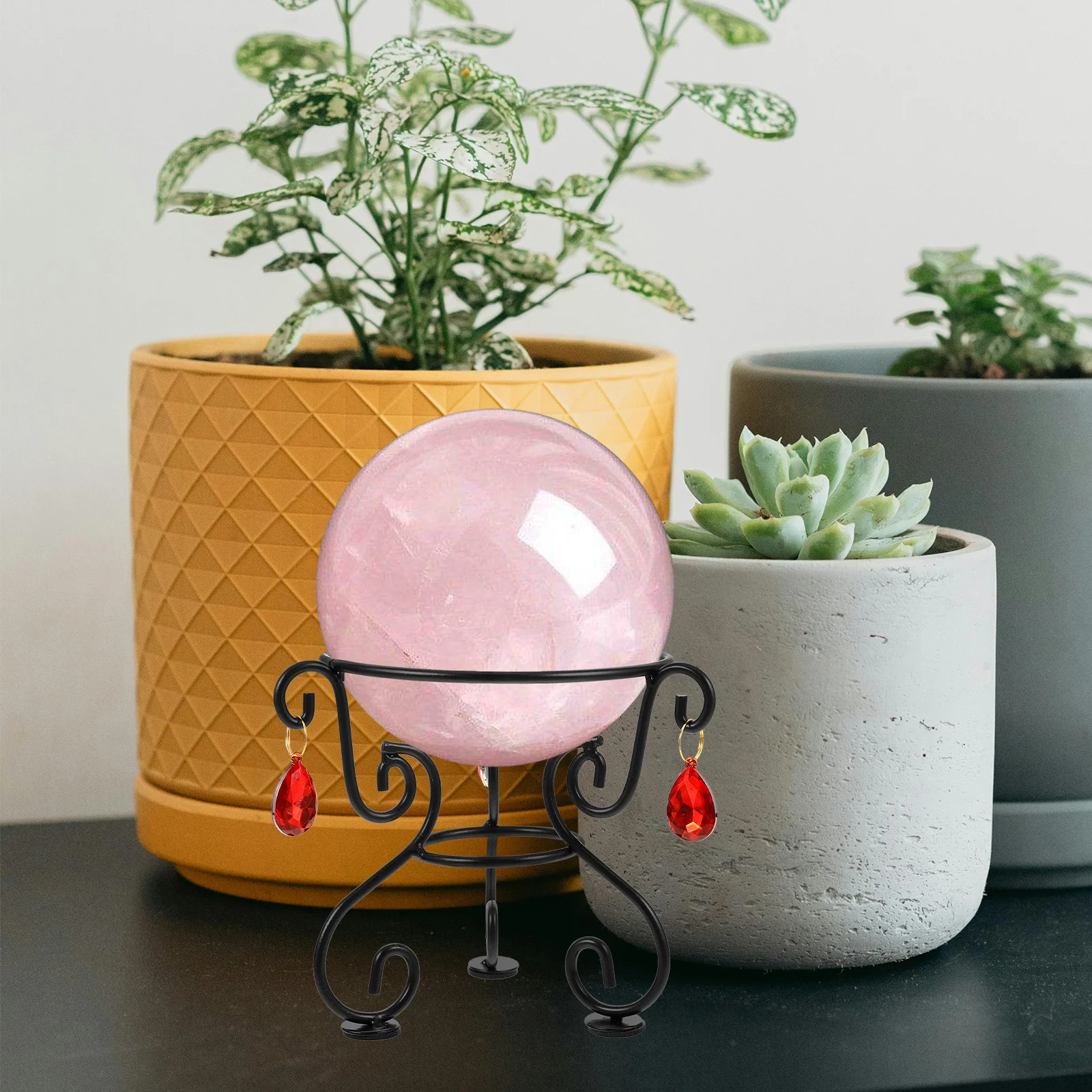 

Reflective Ball Decorative Base Holder Garden Display Stand Gazing Globe Outdoor Pedestals for Wrought Iron
